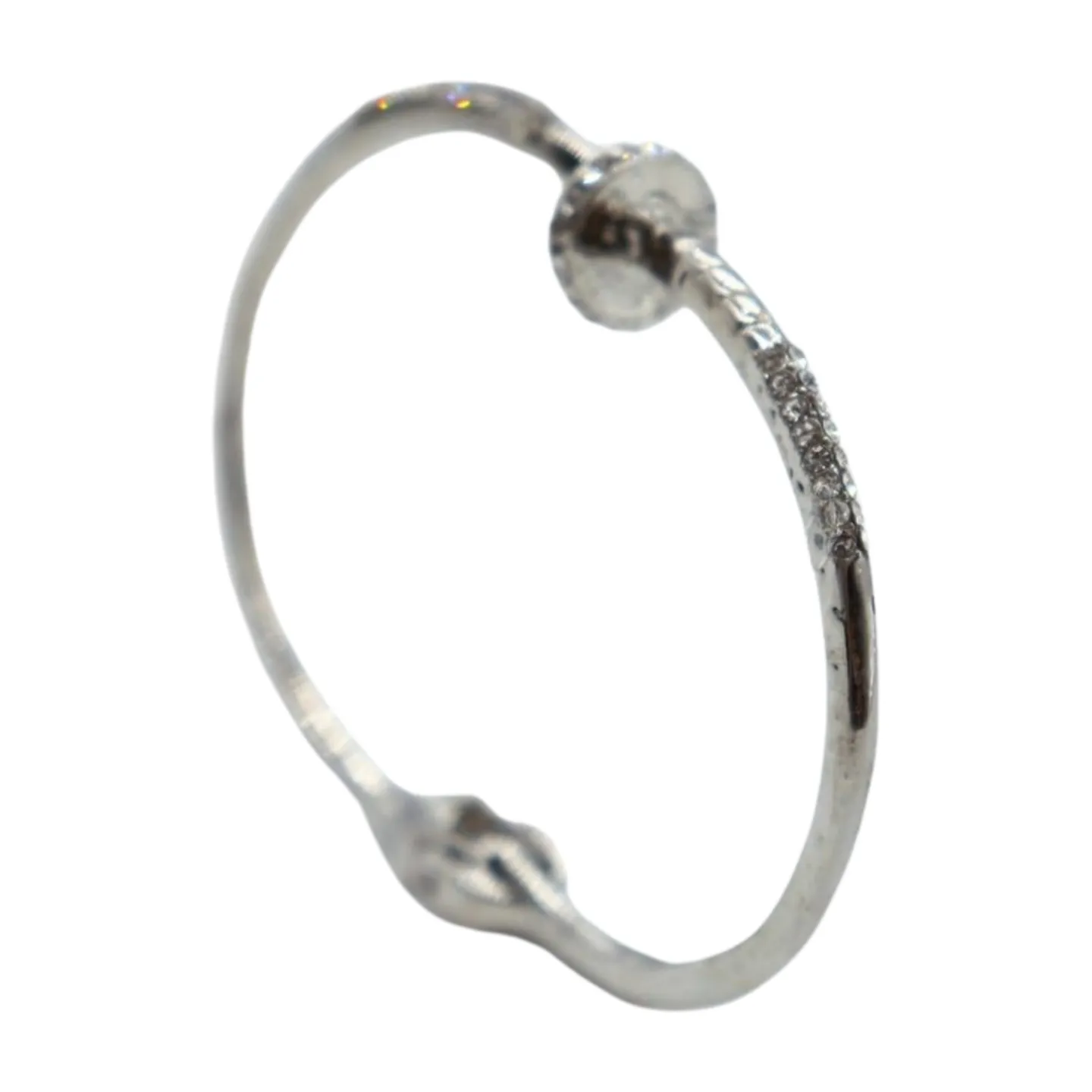 New Women Silver Plated Metal Fashion Jewelry Bling Nail Cuff Bracelet Bling Thin