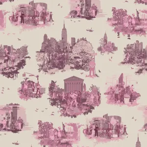 new york toile wallpaper