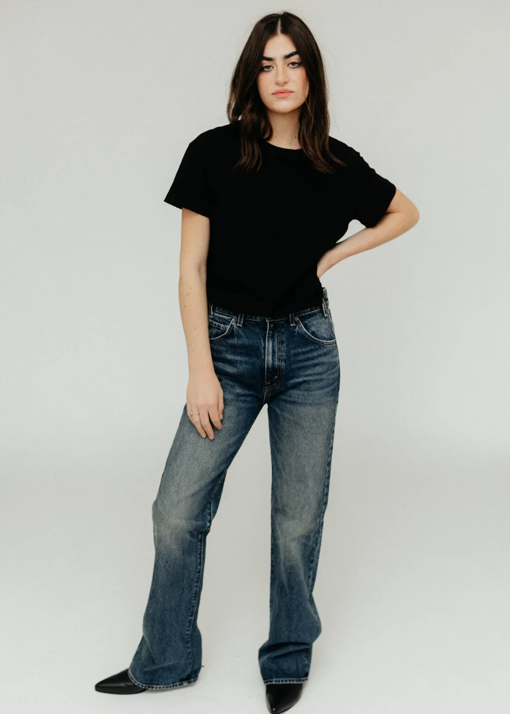 Nili Lotan Brady Tee in Black