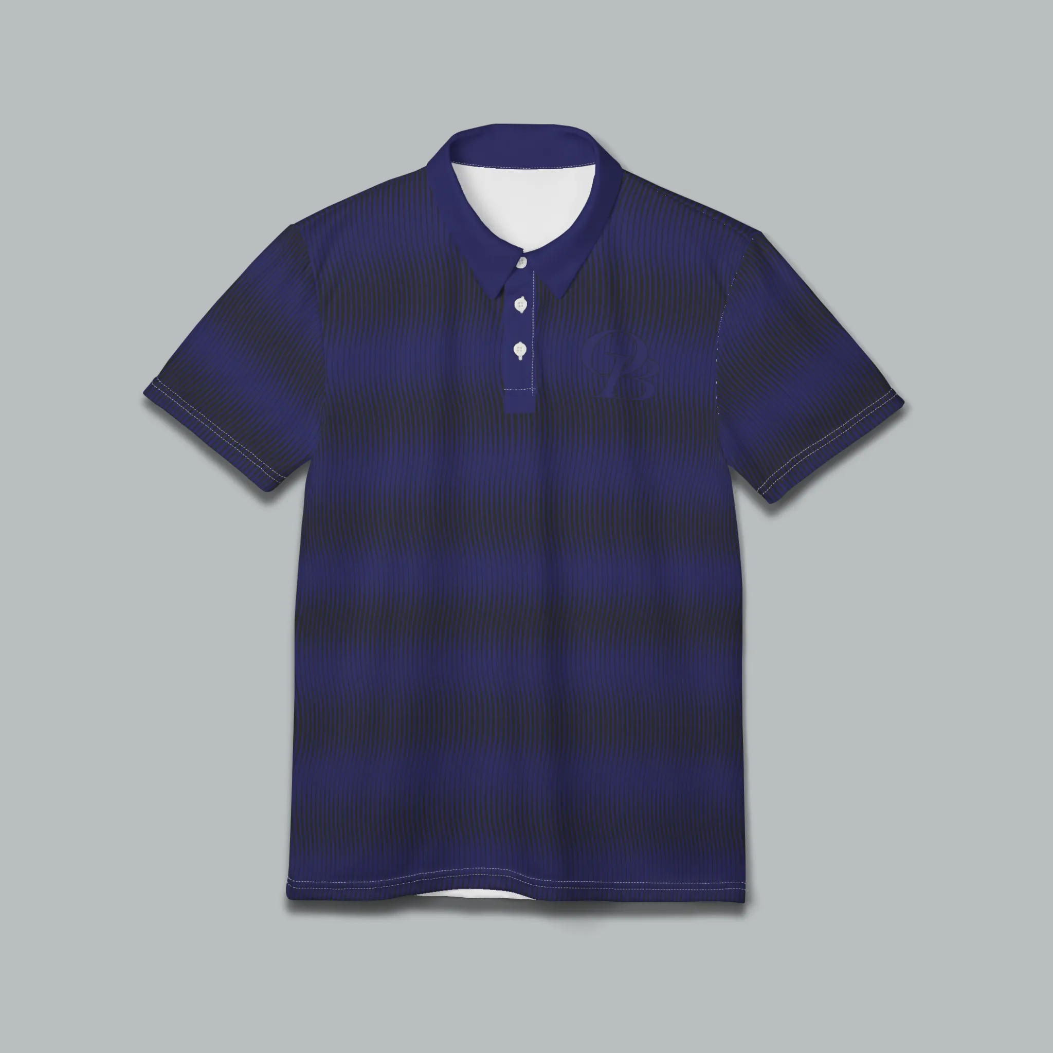 Nitrous Blue Swirly Pattern Unisex Casual Short-Sleeve Polo Shirt
