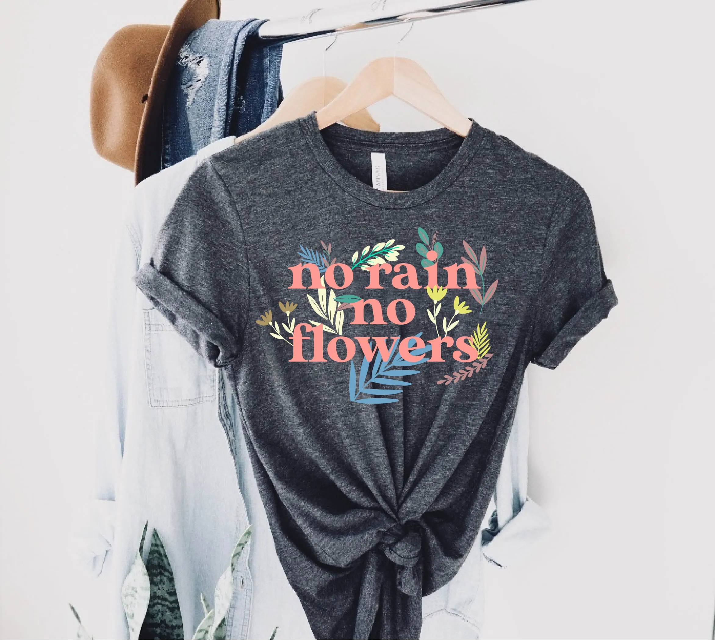 No Rain No Flowers Shirt | Unisex Crew