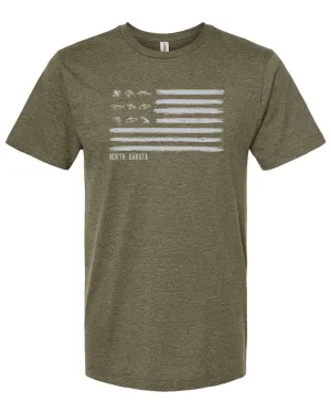 North Dakota Fishing Short Sleeved Tee