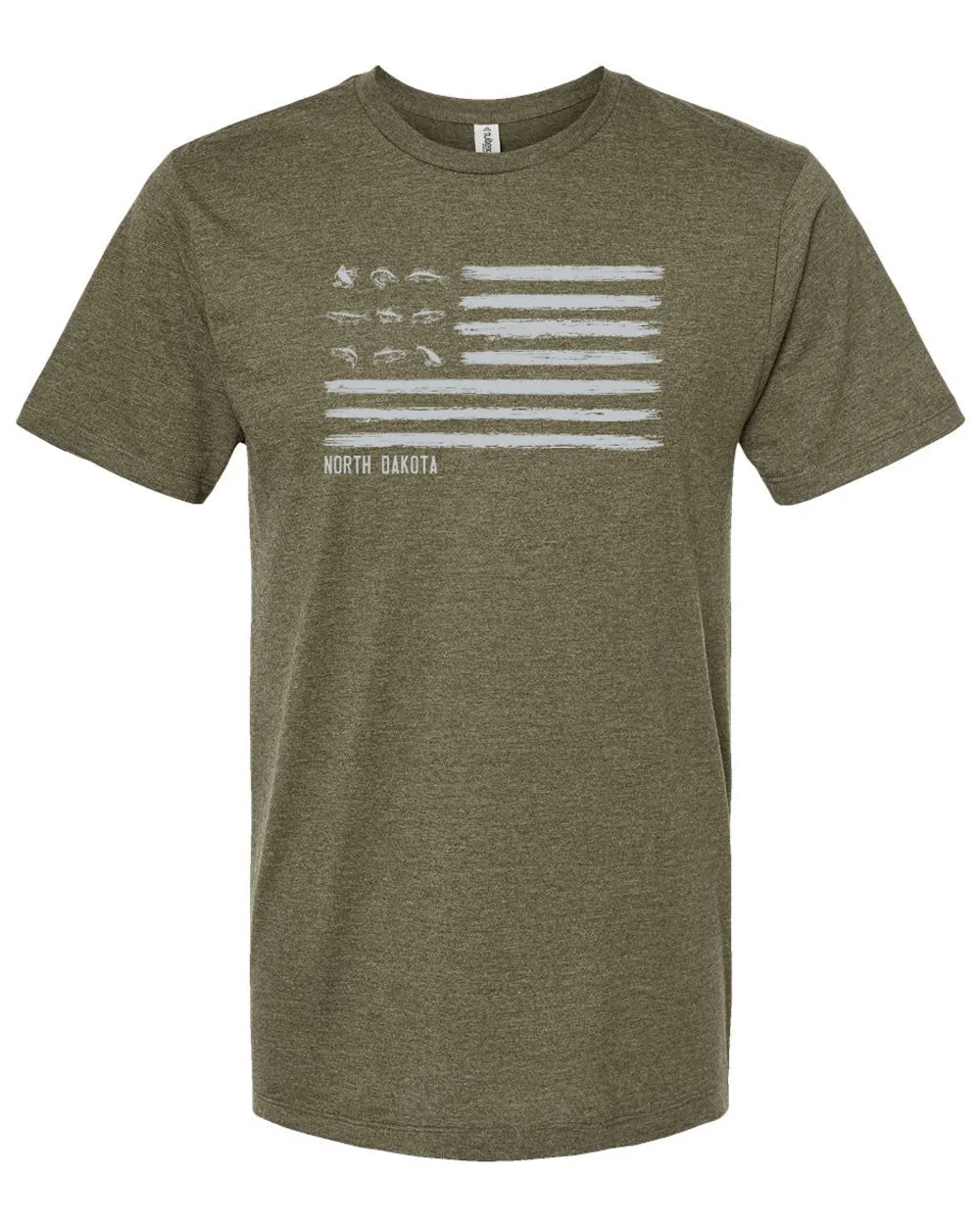 North Dakota Fishing Short Sleeved Tee