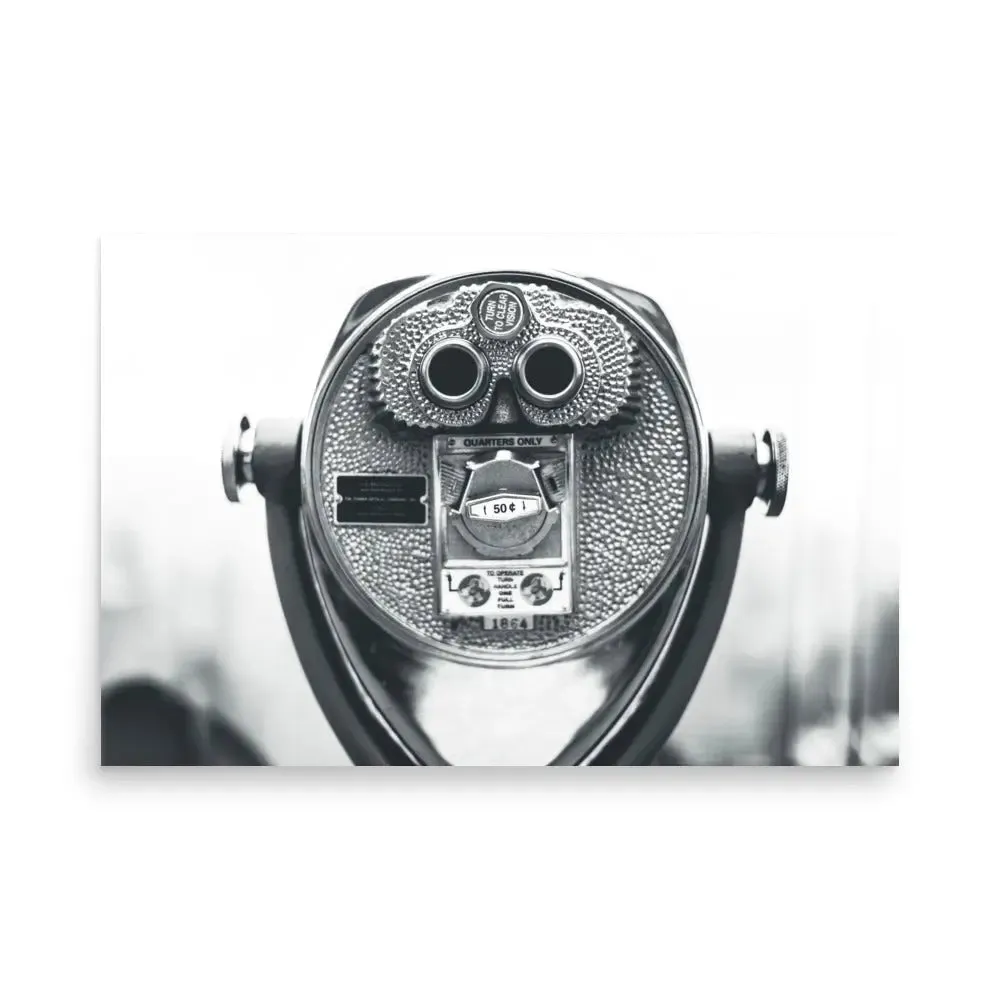 Observation Deck – Black & White Urban Poster