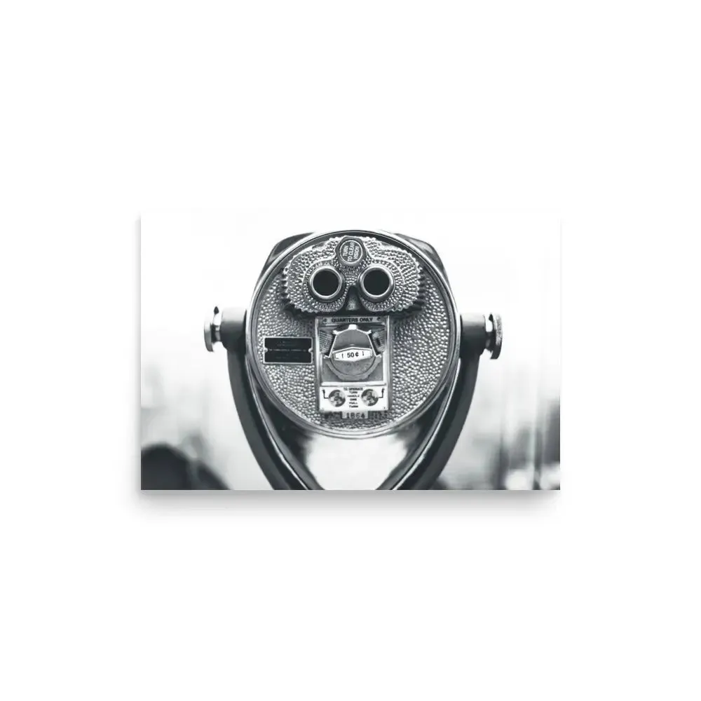 Observation Deck – Black & White Urban Poster