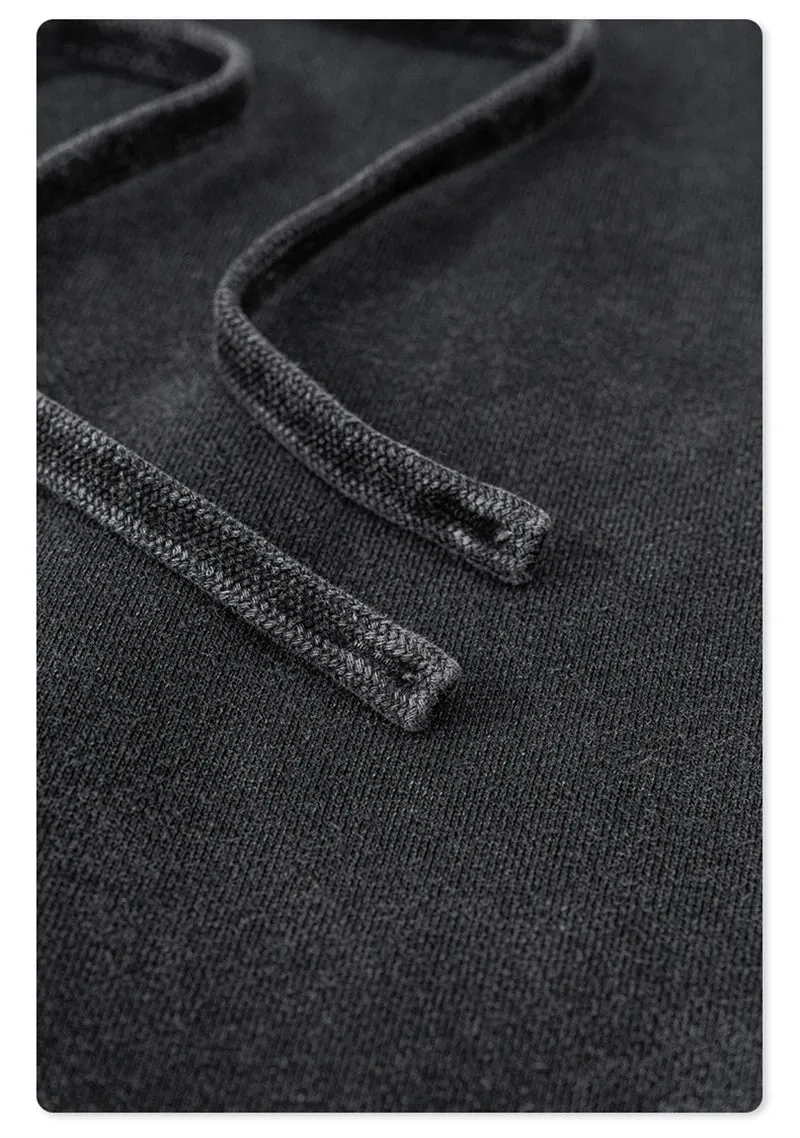 Obsidian Phoenix Luxury 380gsm Washed Cotton Pants - Unisex Oversized High-Street Straight Sport Trousers