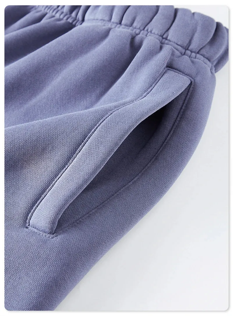 Obsidian Phoenix Luxury Washed Fleece Sweatpants - Unisex Loose-Fit Warm Sport Joggers