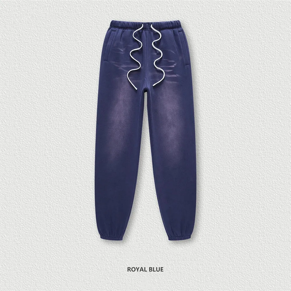 Obsidian Phoenix Luxury Washed Fleece Sweatpants - Unisex Loose-Fit Warm Sport Joggers