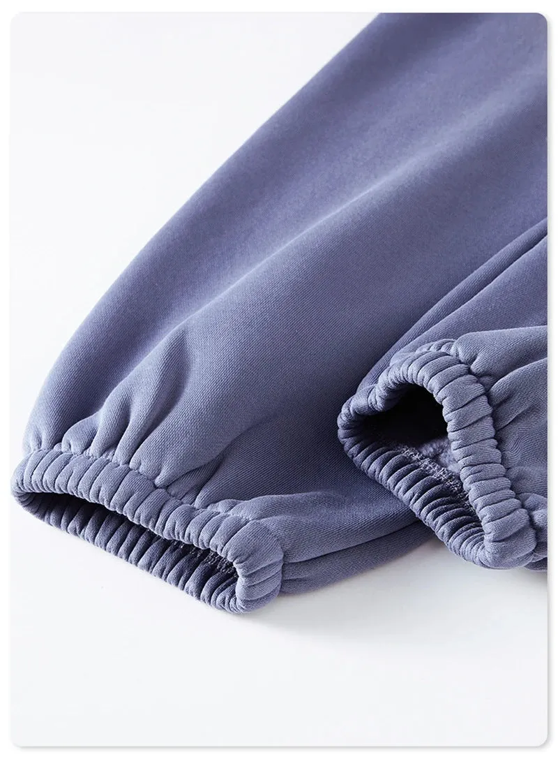 Obsidian Phoenix Luxury Washed Fleece Sweatpants - Unisex Loose-Fit Warm Sport Joggers
