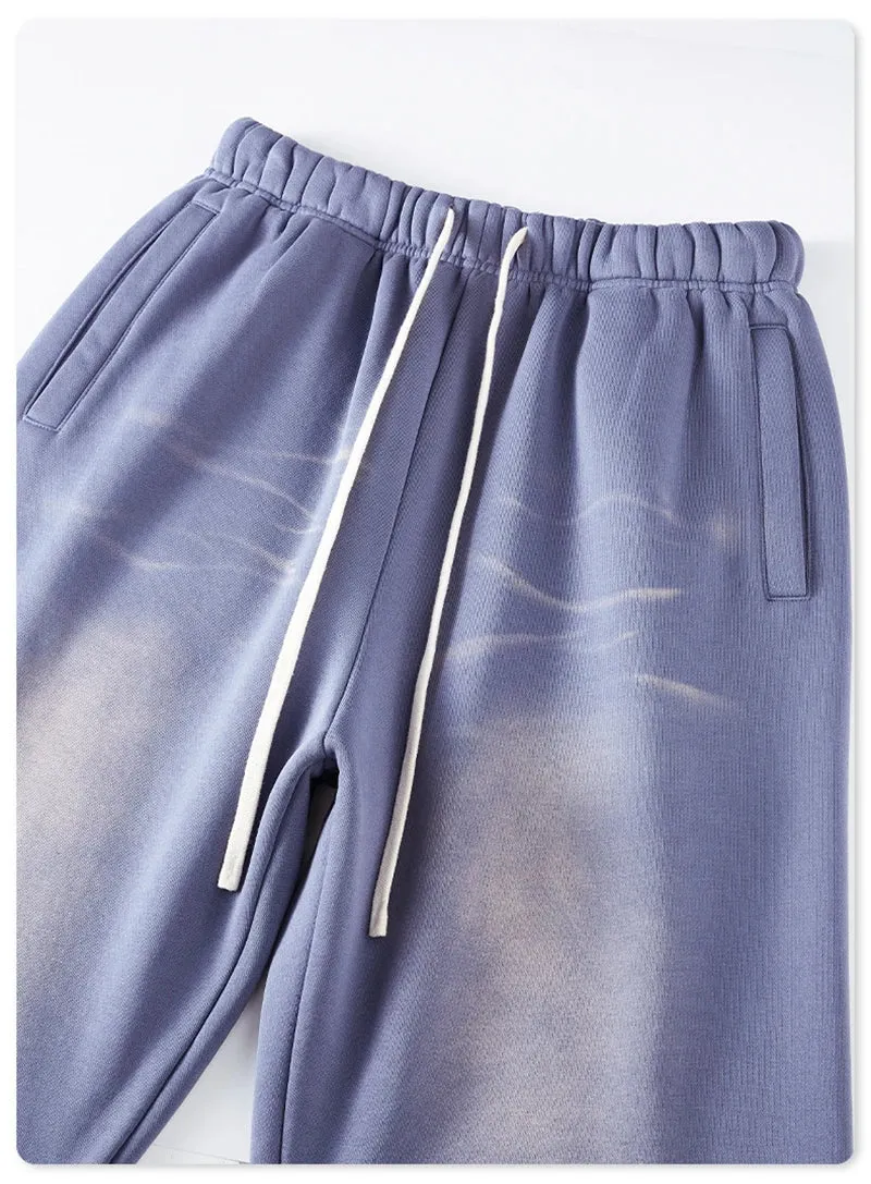 Obsidian Phoenix Luxury Washed Fleece Sweatpants - Unisex Loose-Fit Warm Sport Joggers