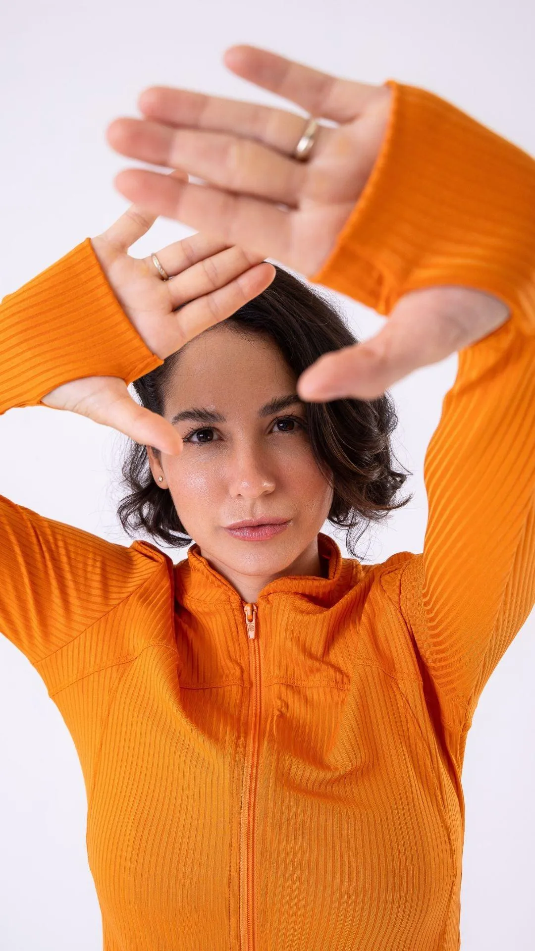 Orange Ribbed Muse Jacket