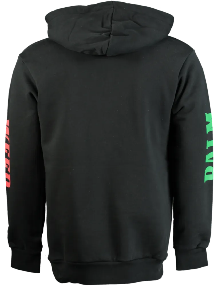 Palm Angels Black Money Weed Palm Hoodie UK S