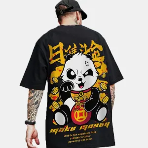Panda Trendy Brand Hip-hop Loose T-shirt