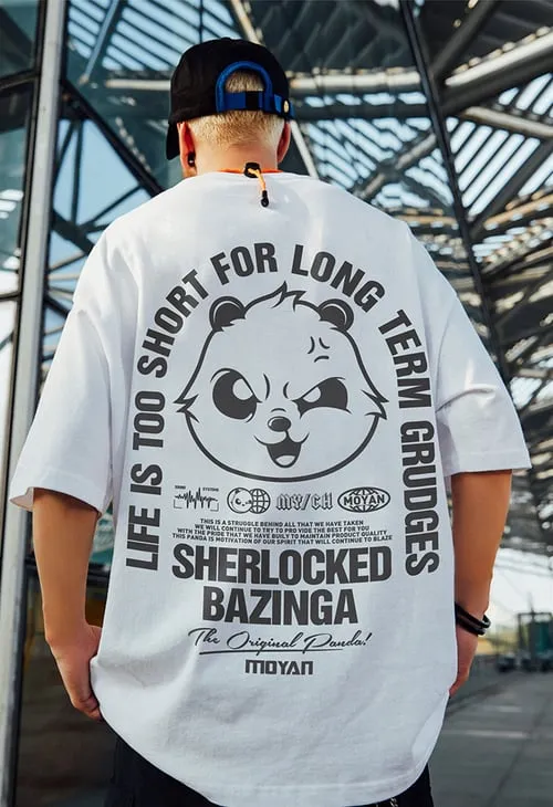 Panda Trendy Brand Hip-hop Loose T-shirt