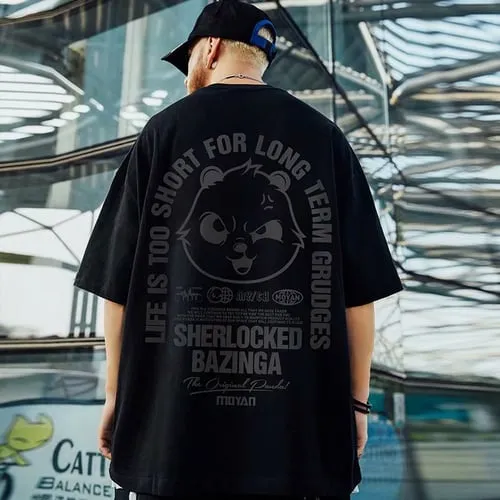 Panda Trendy Brand Hip-hop Loose T-shirt