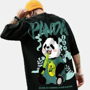 Panda Trendy Brand Hip-hop Loose T-shirt