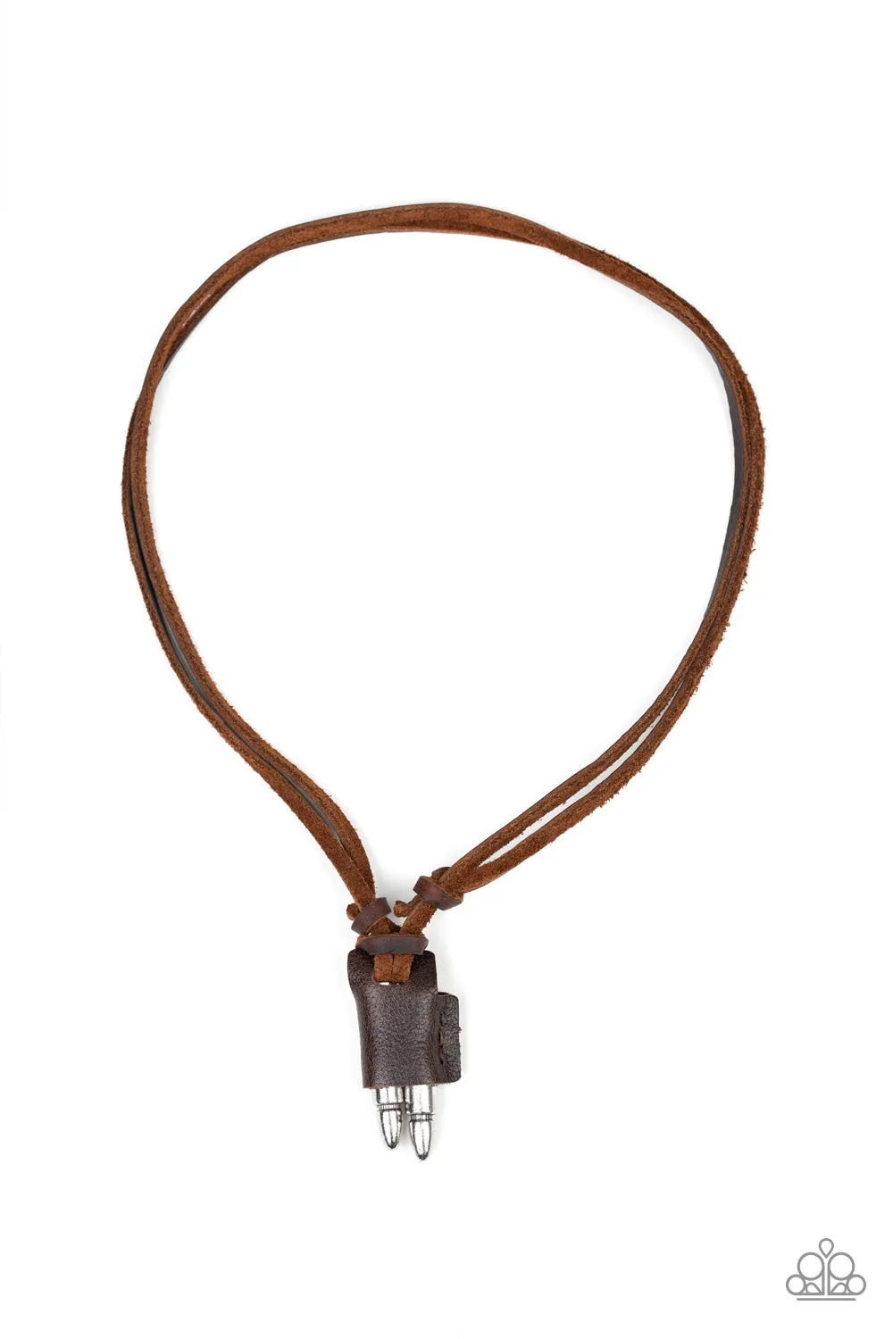 Paparazzi - Dodge a Bullet - Brown Men's Necklace
