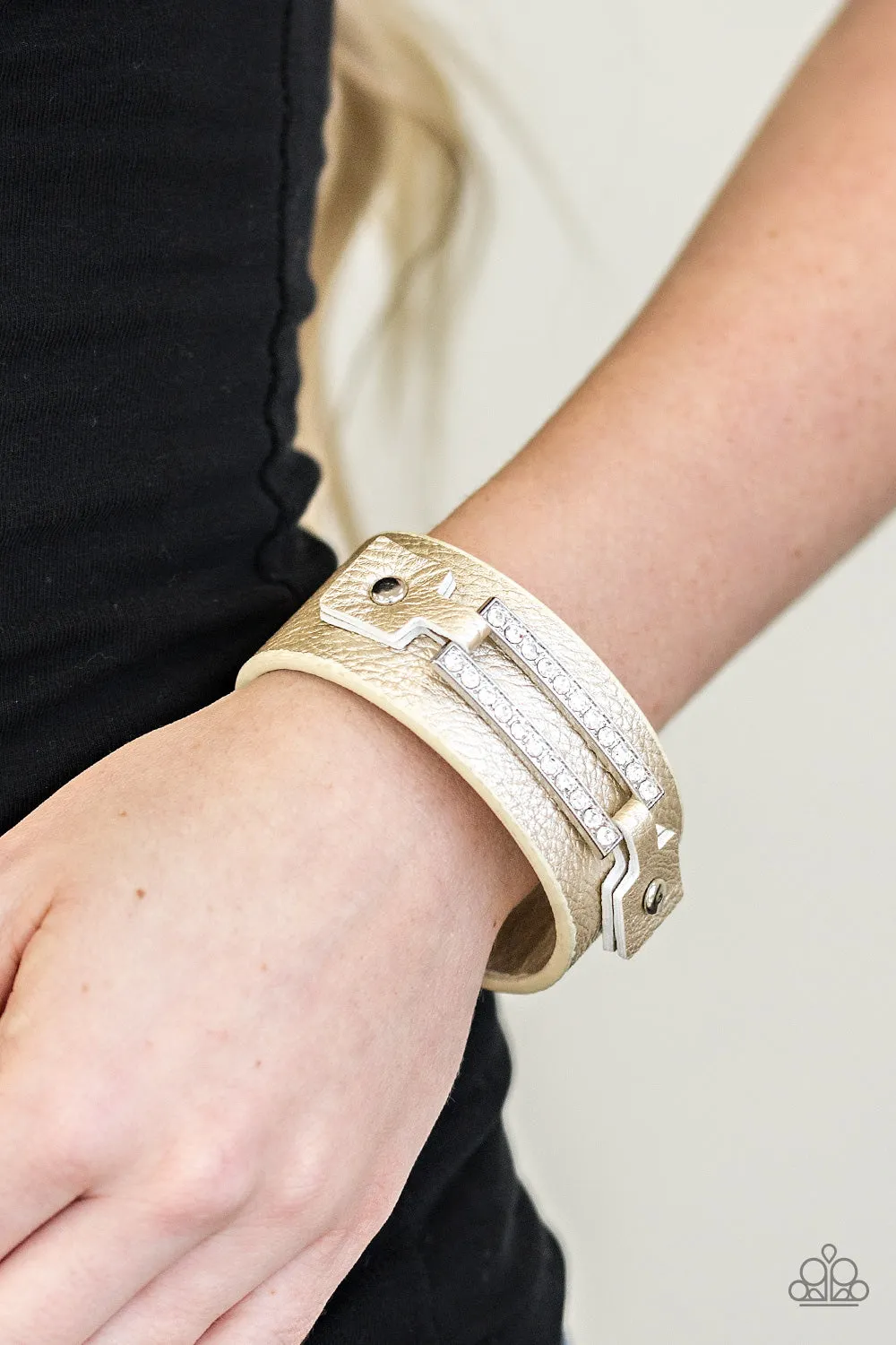 Paparazzi - Street Glam - Gold Urban Bracelet