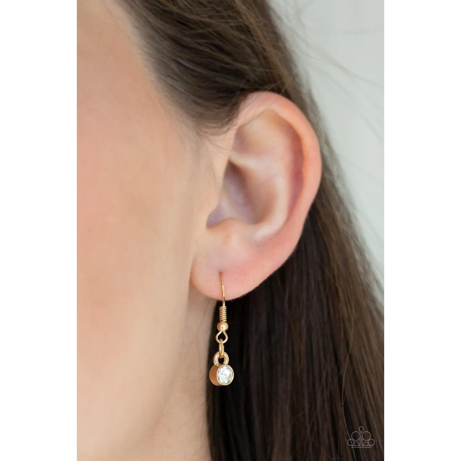 Paparazzi Urban District Gold Necklace & Earrings Set