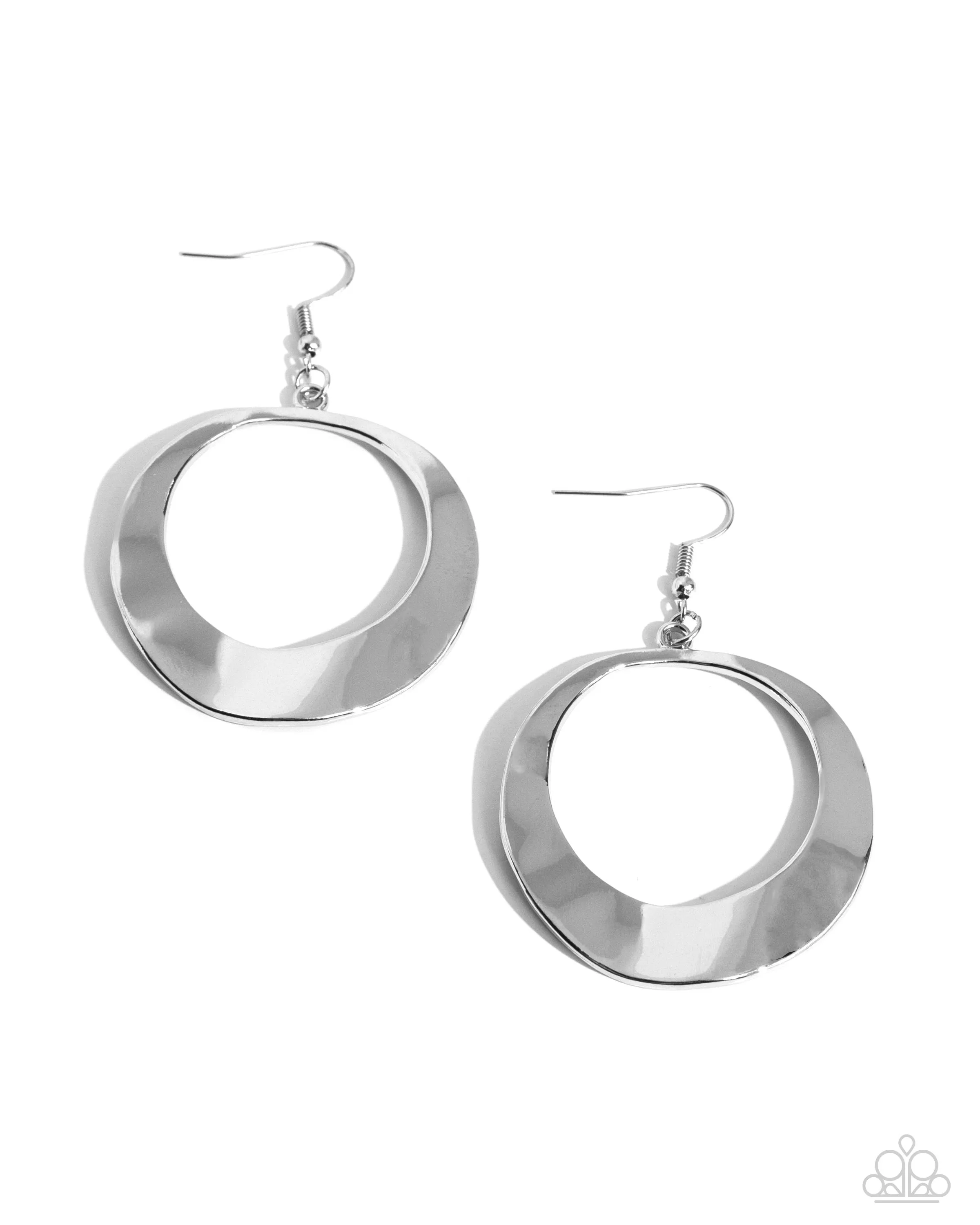 Paparazzi - Urban Eclipse - Silver Earrings