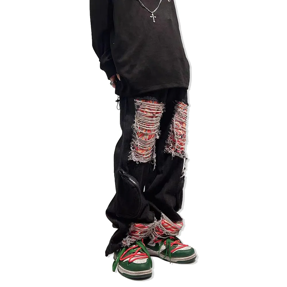 Past Future | American Sreet Ripped Patch Jeans