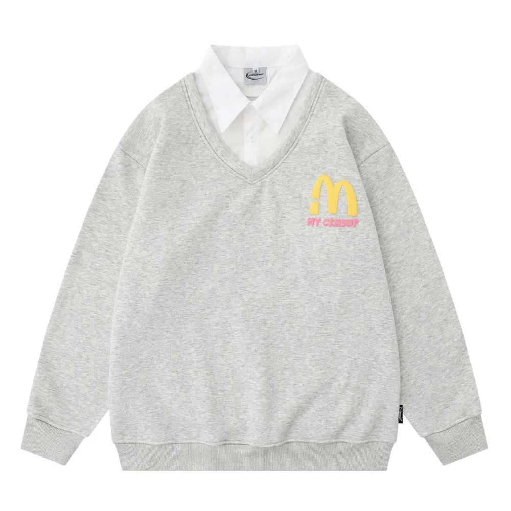 Peppy Fake Two Polo Sweatshirts