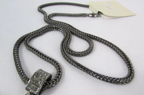 Pewter Metal Necklace Big Pistol Gun Pendant Hip Hop Men Gangster Style Fashion