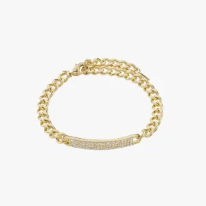 Pilgrim Heat Crystal Chain Gold Bracelet