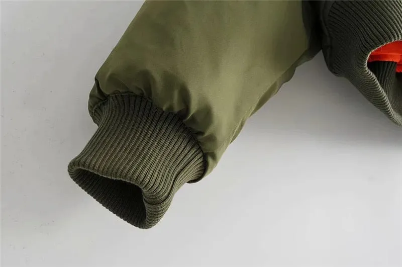 Premium Long Sleeve Zipper Bomber Jacket