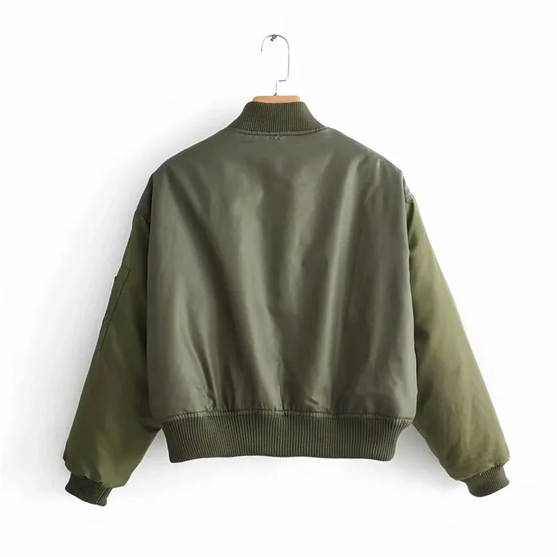 Premium Long Sleeve Zipper Bomber Jacket