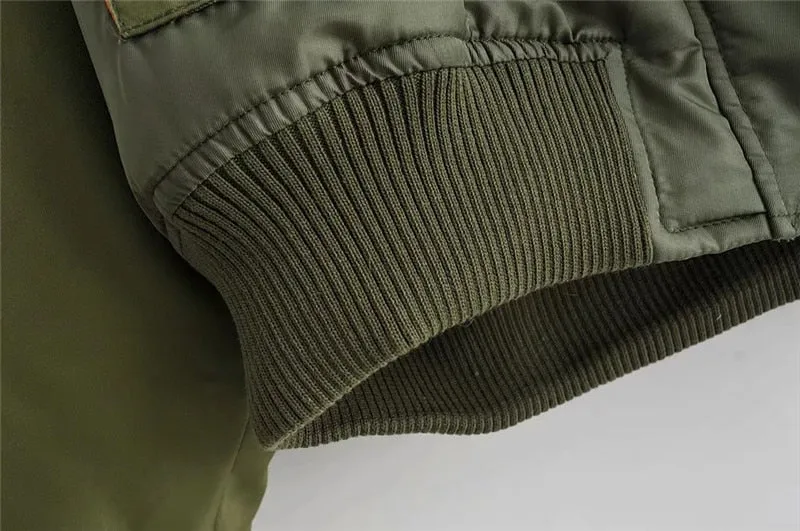 Premium Long Sleeve Zipper Bomber Jacket
