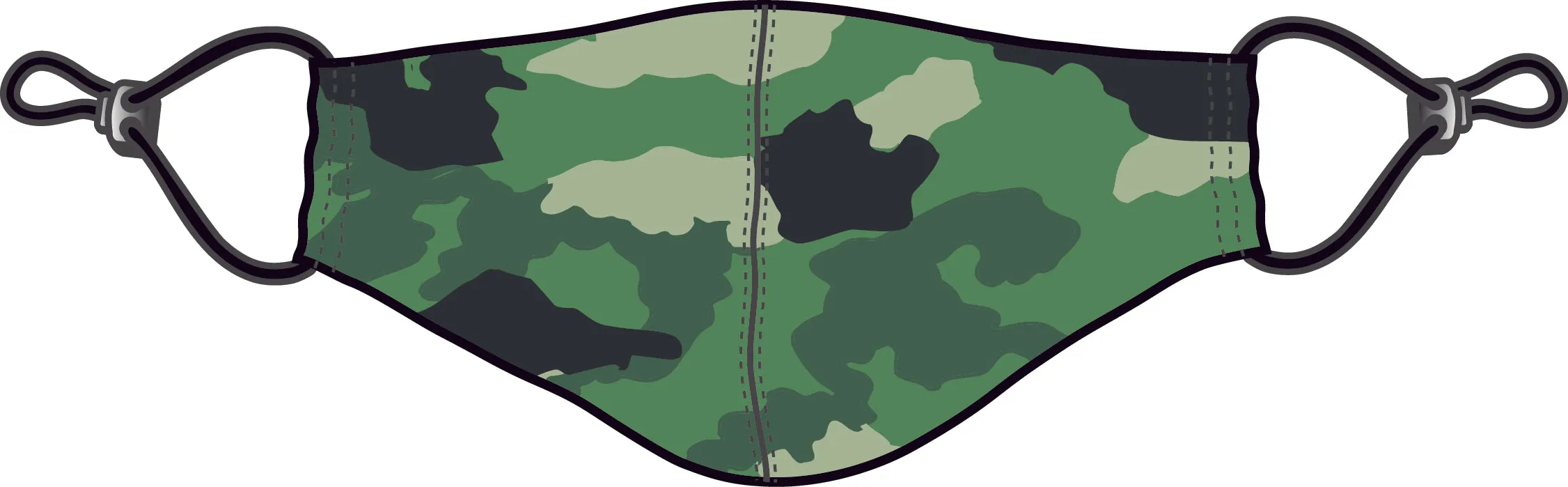 PRINTED CORDLOCK PROTECTIVE FACE MASK