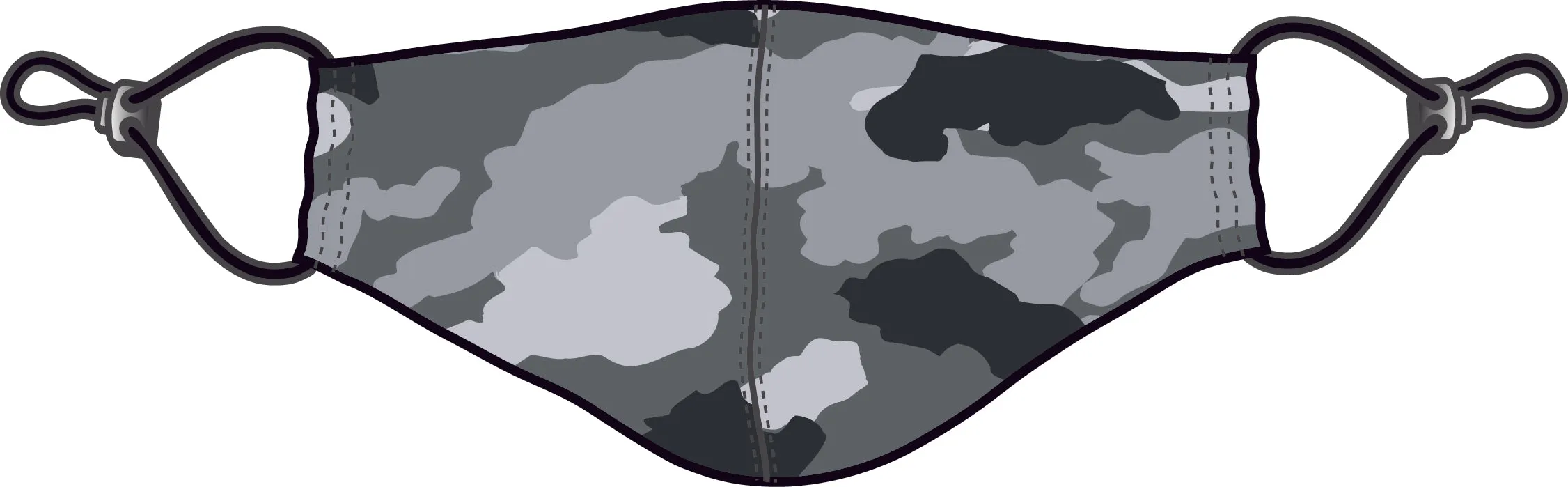 PRINTED CORDLOCK PROTECTIVE FACE MASK