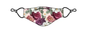 PRINTED FLORAL - CORDLOCK MASK W/FILTER POCKET