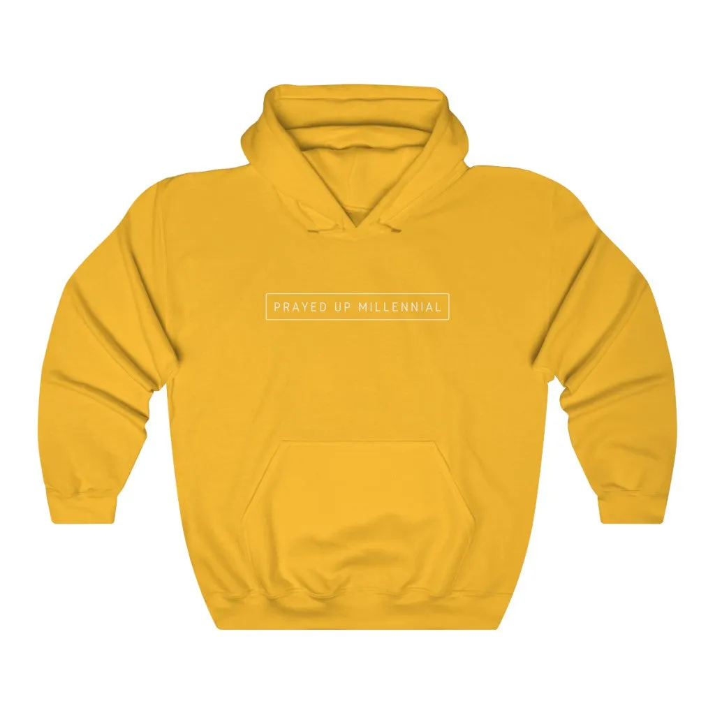 "PRAYED UP MILLENNIAL"  Hoodie (White Writing)