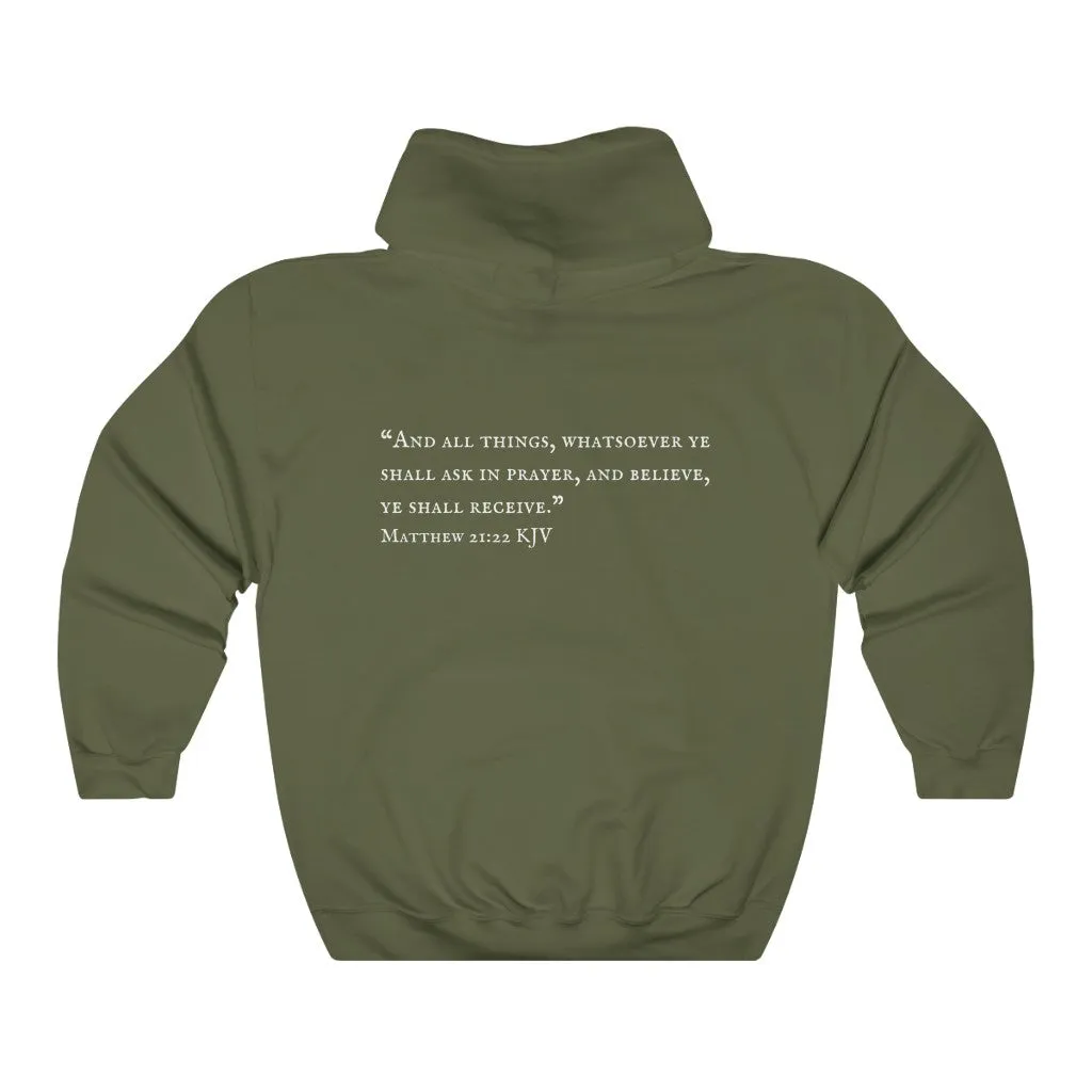 "PRAYED UP MILLENNIAL"  Hoodie (White Writing)