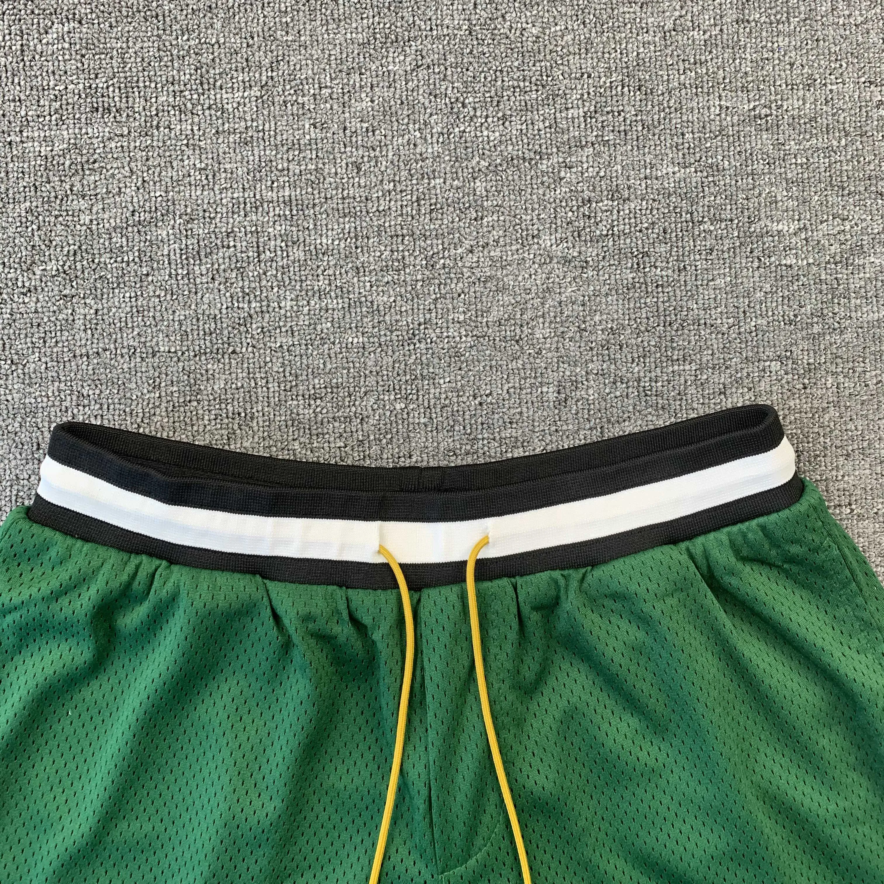 RHUDE COURT LOGO SHORTS GREEN