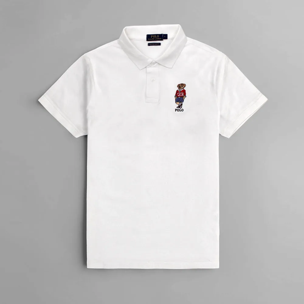 RL Bear White Polo Shirt