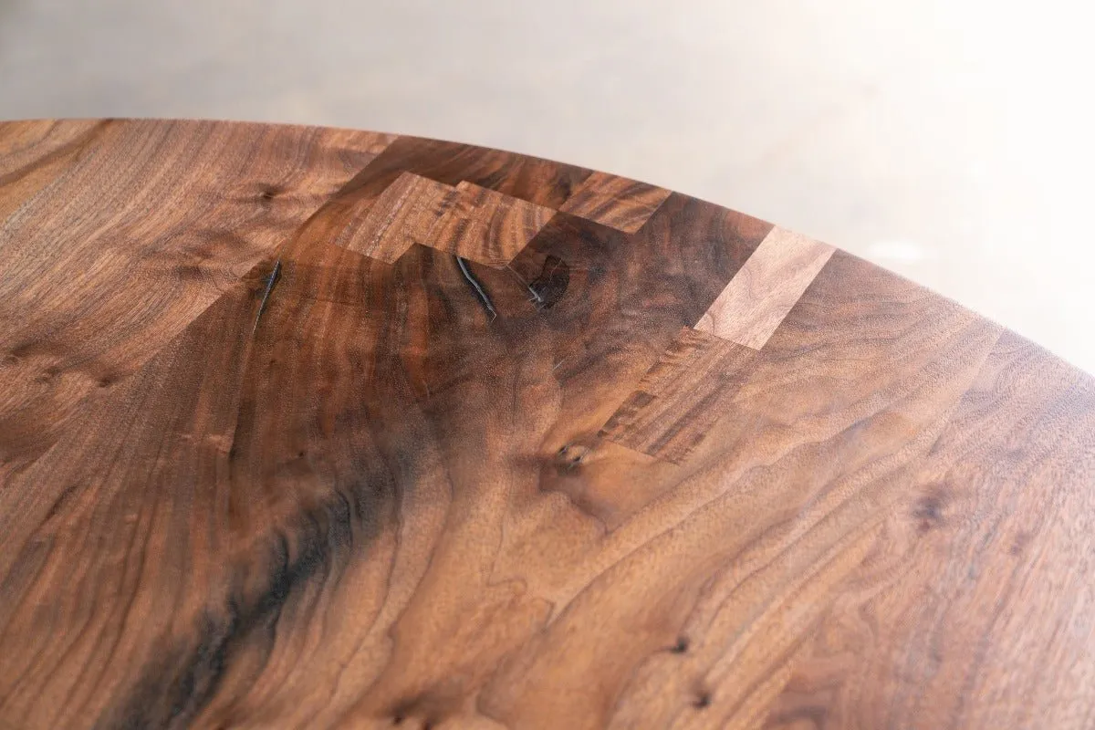 Round Pedestal Base Dining Table | Reclaimed Wood Round Dining Table With Cast Iron "Amicalola" Base