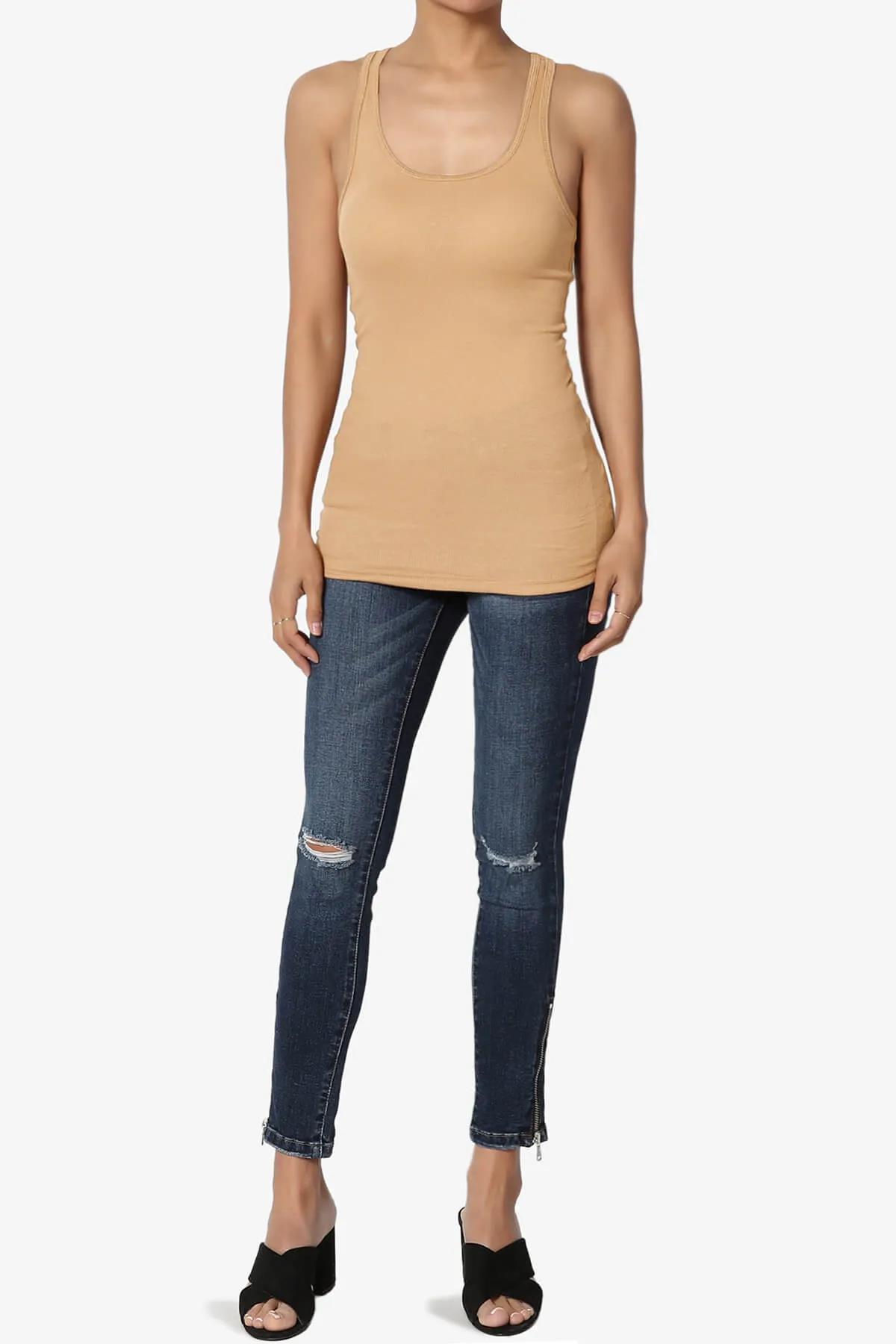 Roxie Racerback Ribbed Tank Top PLUS