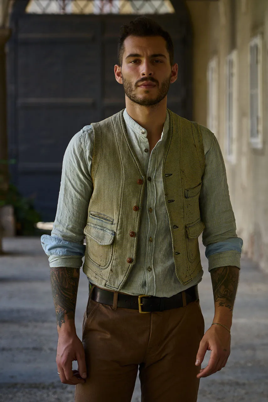 Scarti Lab Dobby Waistcoat 403-SU928 B(N)B Collection