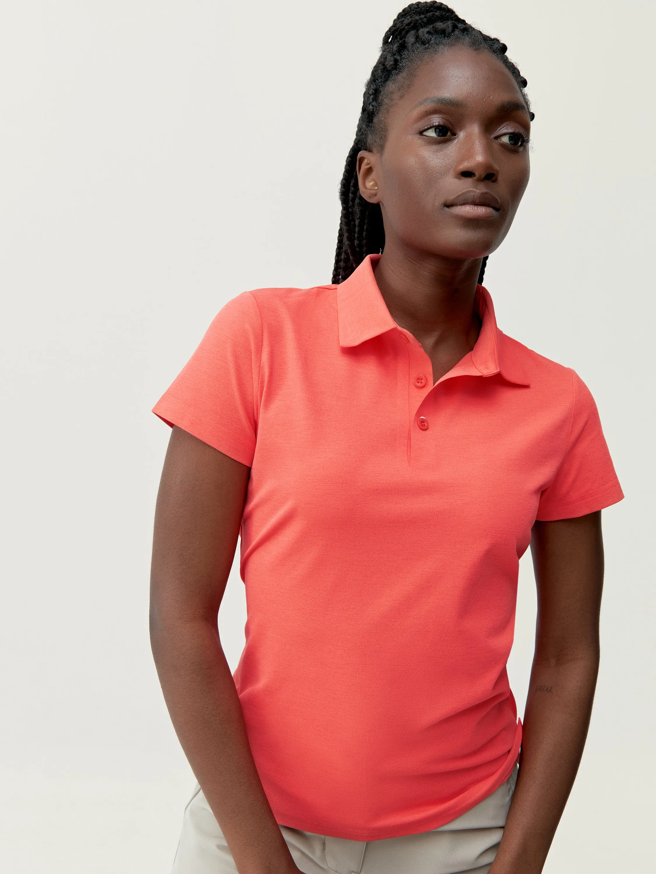 Shirt Polo Open Coral Bright