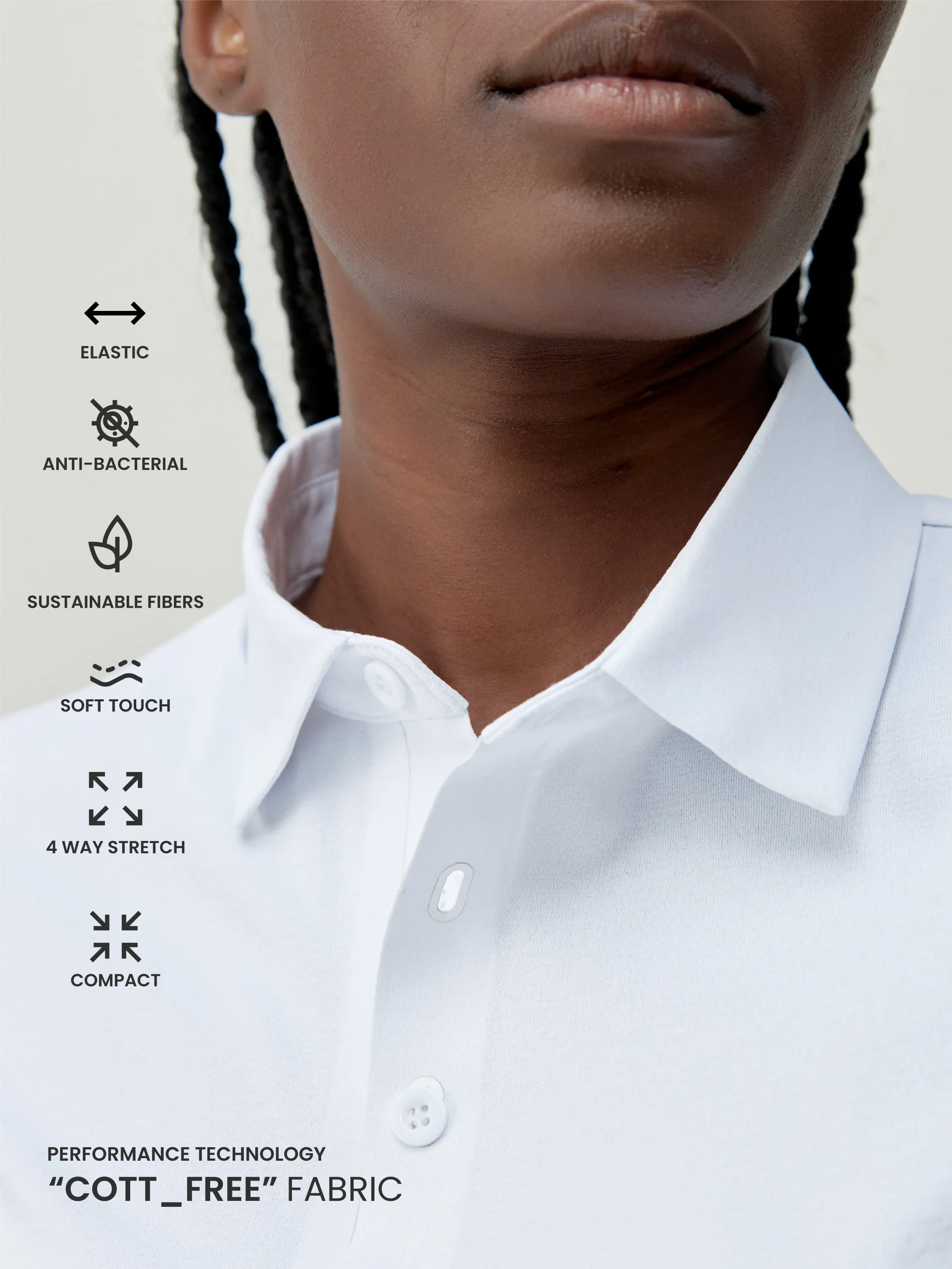 Shirt Polo Open White