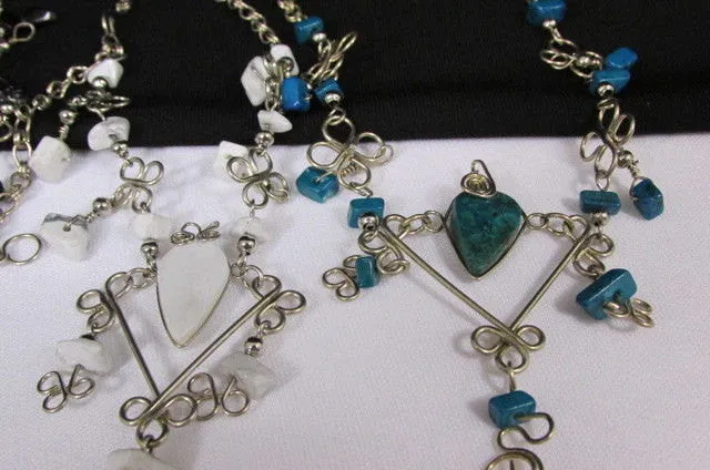Silver Metal Foot Chain Toe Ring Slave Anklet Multi Beads Blue White Black Stones