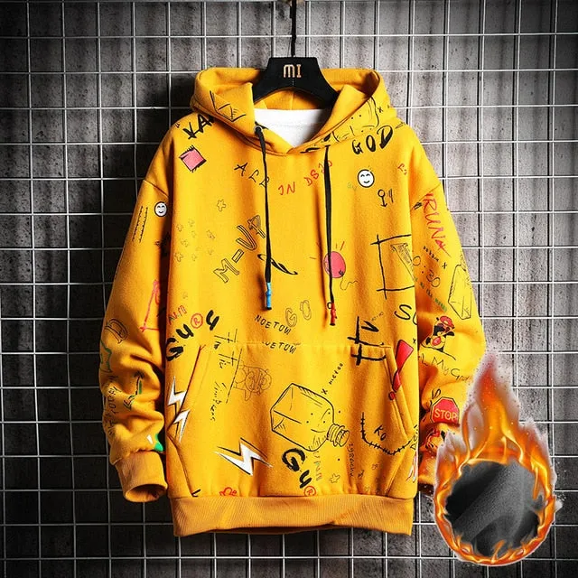 SingleRoad Men's Hoodies Men Women 2021 Spring Sweatshirt Male Japanese Streetwear Oversized Yellow Anime Hoodie Men Sweatshirts