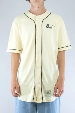 Snack Skateboards - Fine Garments Baseball Jersey - Cream & Black - Xl Last