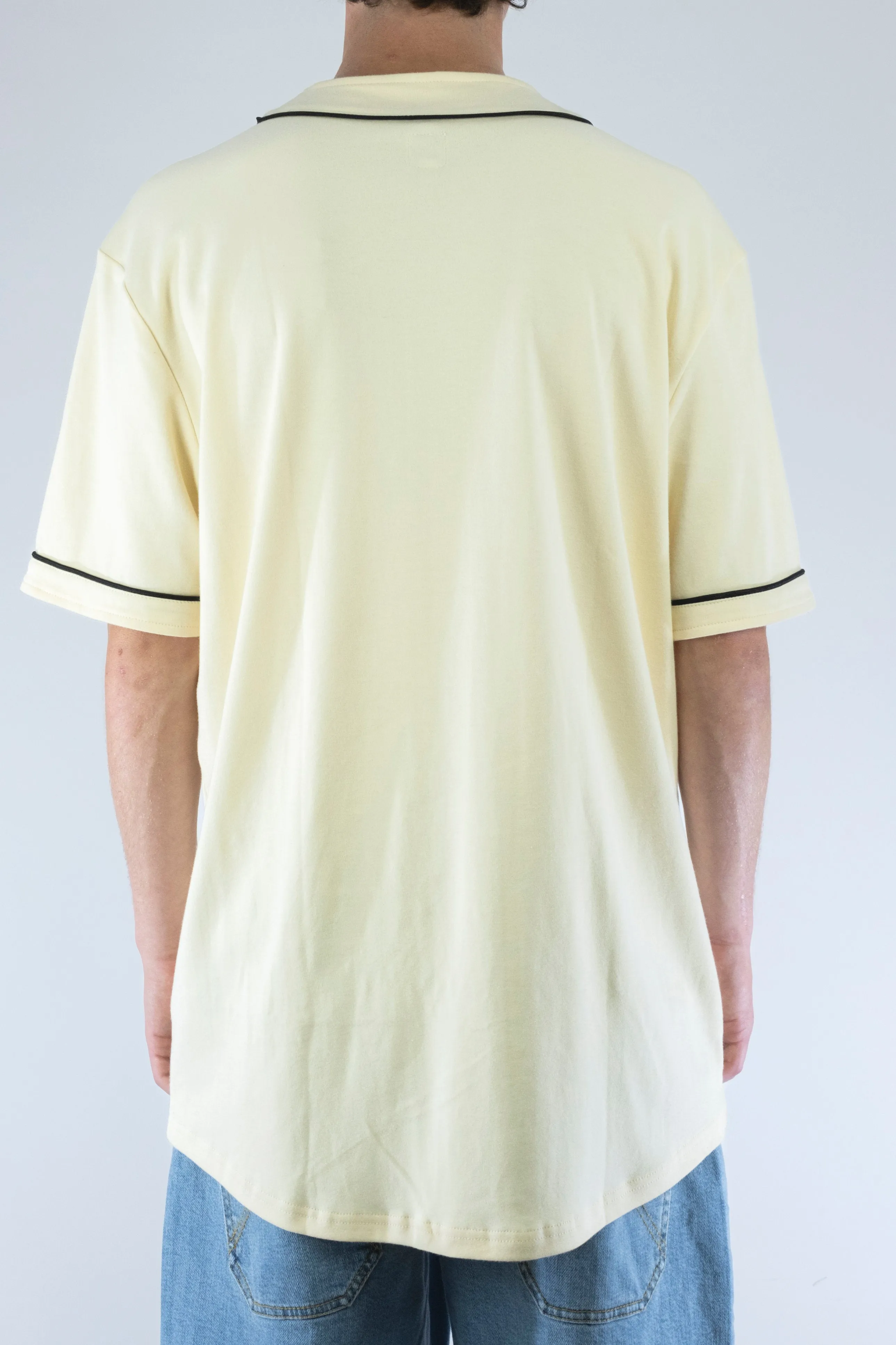 Snack Skateboards - Fine Garments Baseball Jersey - Cream & Black - Xl Last