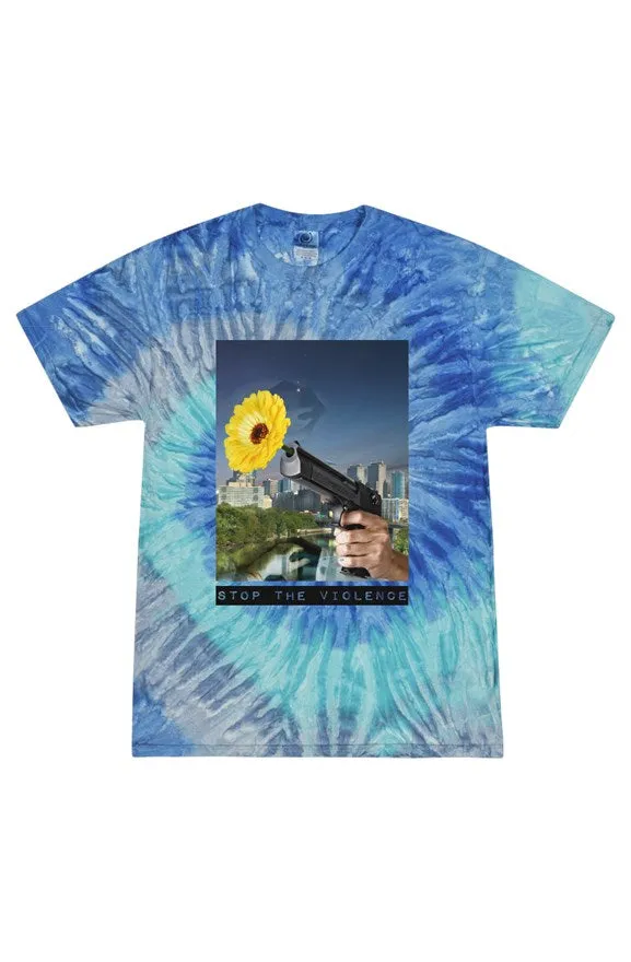 Stop the Violence Jerry Blue Tie-Dye T-Shirt | Graphic Tee, Streetwear