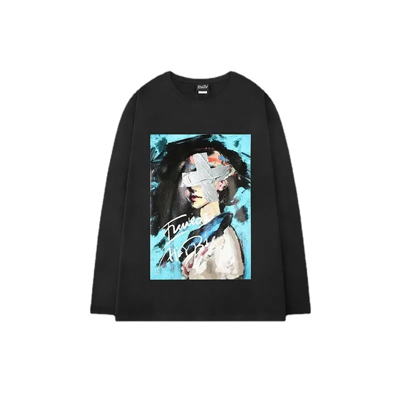 Street Comic Print Long Sleeve Shirt