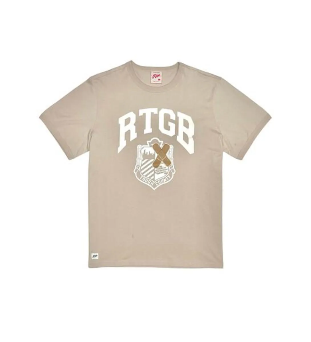STREETWEAR CLOTHING LINE: RED TAG BRAND - CREAM ALUMNI LOGO SHIRT